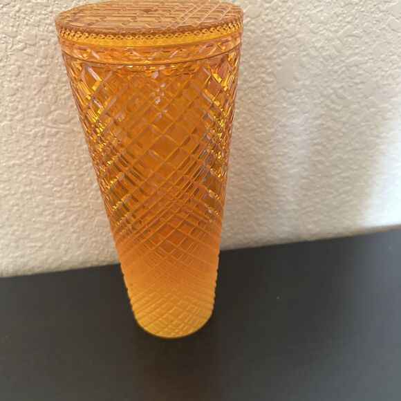 Starbucks 2022 Summer Orange Mango Ombre Jeweled Studded Tumbler 24oz Venti Cup - Picture 4 of 4
